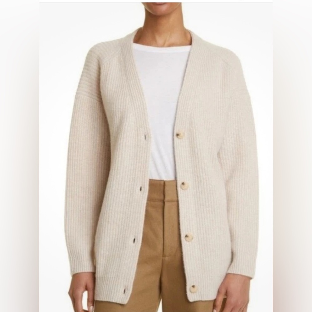 Vince Wool & Cashmere Knit V-Neck Buttoned Cardigan S NWT